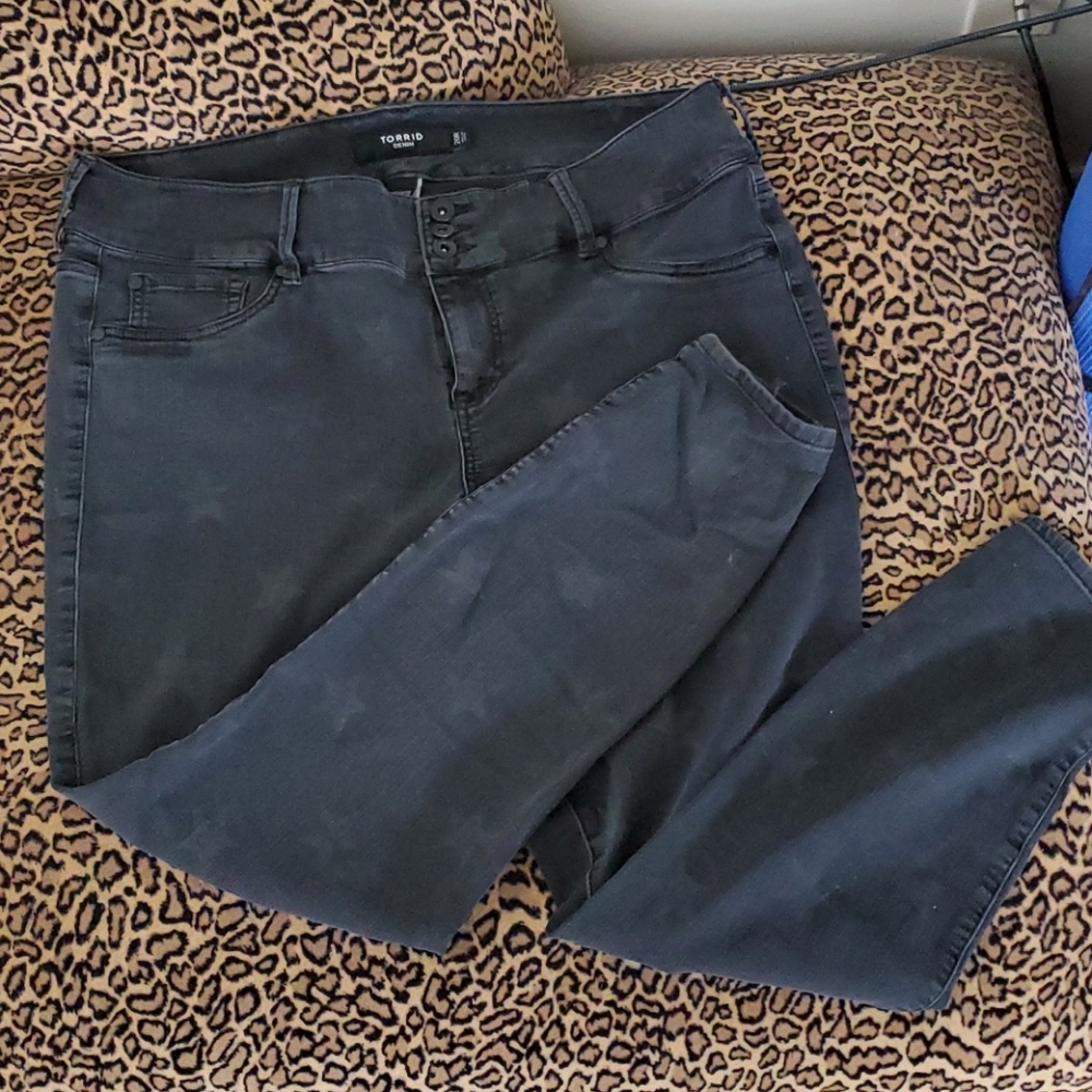 Size 20 Torrid Black Jeans with star print